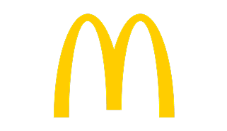 Golden arches logo on white background